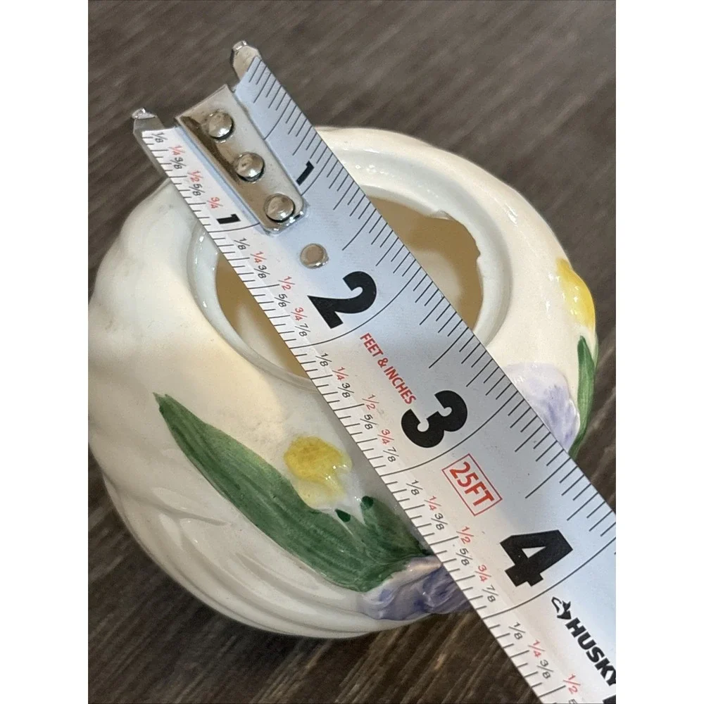 Otagiri Mary Ann Baker Floral Basket Jam Sugar Pot Bowl with Spoon Japan Vintage